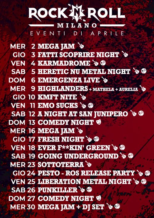 calendario aprile 2025