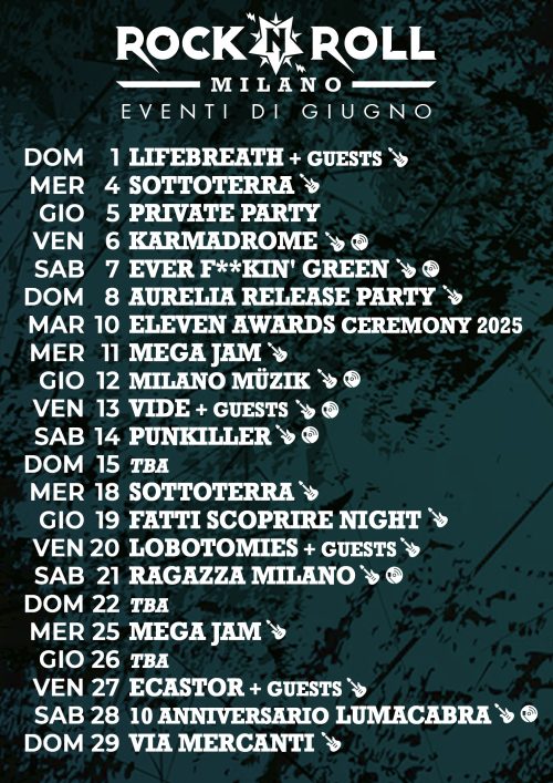 calendario giugno 2025